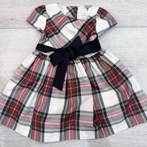 Ralph Lauren formal dress. Red, Green and Cream Plaid Dress- 12 months
